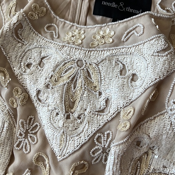 Needle&Tread Dress Size 2 Embellished Chiffon - Picture 9 of 17